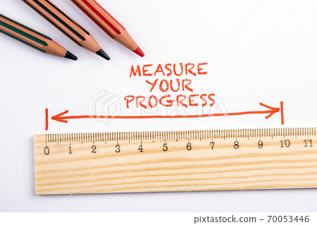 MEASURE YOUR PROGRESS. Wooden liner and colored pencils MEASURE YOUR PROGRESS. Wooden liner and colored pencils 70053446