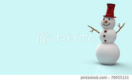 snowman on blue background for Christmas... - Stock Illustration ...