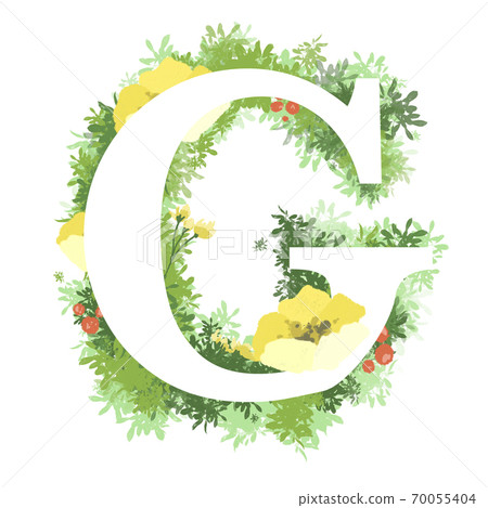 時尚花插畫英文字體G 時尚花插畫英文字體G 70055404