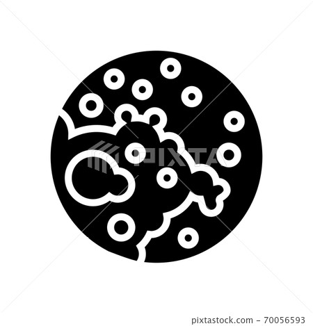 atopic dermatitis skin disease glyph icon vector illustration 70056593