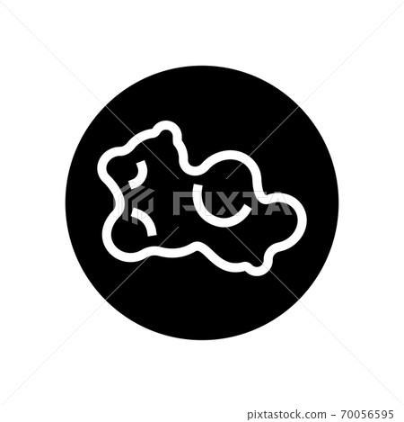 skin cancer glyph icon vector black illustration 70056595
