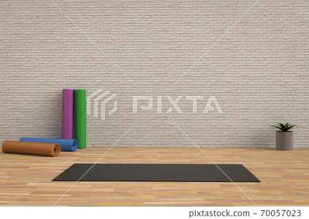 Yoga mat on the floor Yoga mat on the floor 70057023