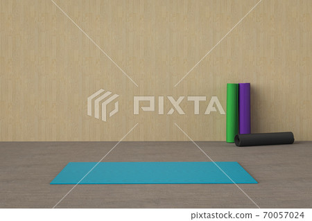 Yoga mat on the floor Yoga mat on the floor 70057024