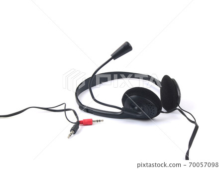 voip headset isolated against white background voip headset isolated against white background 70057098