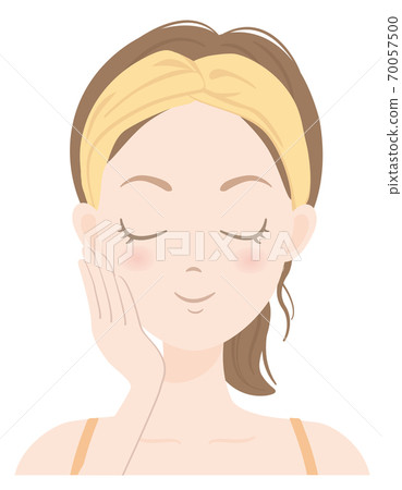 Female skin care B_02 A woman who looks comfortable Female skin care B_02 A woman who looks comfortable 70057500
