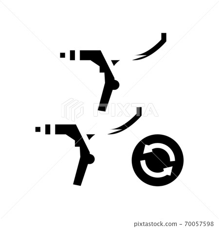 brake levers replacement glyph icon vector illustration brake levers replacement glyph icon vector illustration 70057598