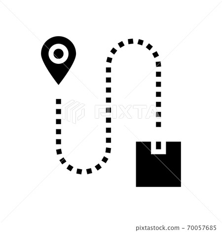 direction abd location delivery box glyph icon vector illustration direction abd location delivery box glyph icon vector illustration 70057685