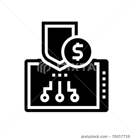 online banknig protection glyph icon vector illustration online banknig protection glyph icon vector illustration 70057739