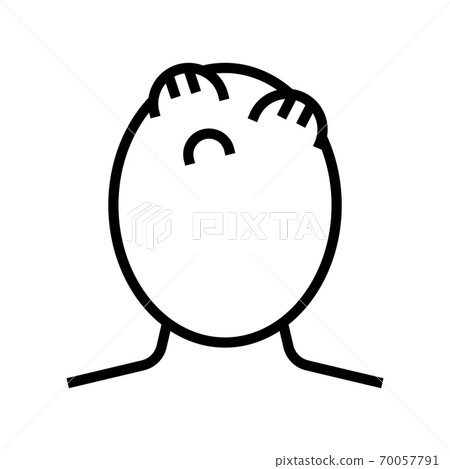 trichophytosis skin disease line icon vector illustration trichophytosis skin disease line icon vector illustration 70057791