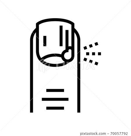 mycosis skin disease line icon vector illustration mycosis skin disease line icon vector illustration 70057792
