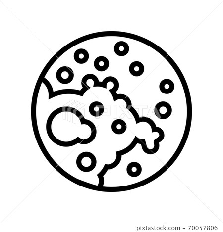atopic dermatitis skin disease line icon vector illustration 70057806