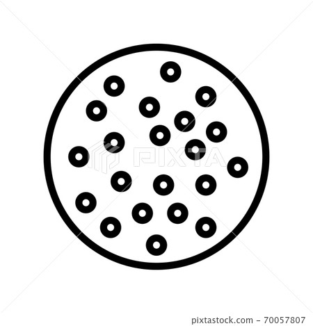 lichen planus skin disease line icon vector illustration 70057807