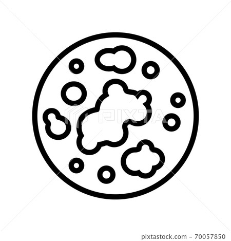 urticaria skin disease line icon vector illustration 70057850