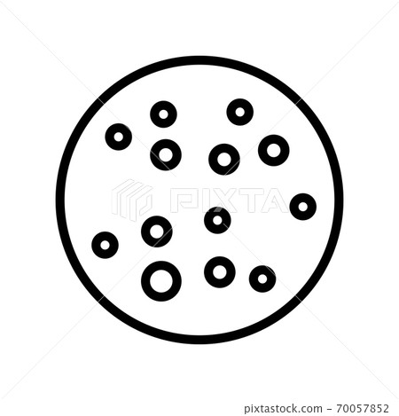 chronic blistering skin disease line icon vector illustration 70057852