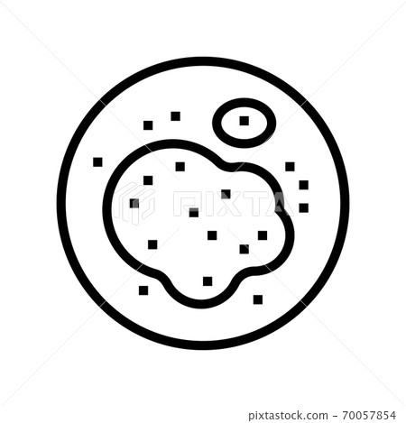 eczema skin disease line icon vector illustration - Stock Illustration ...
