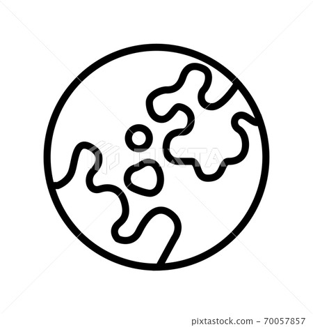 vitiligo skin disease line icon vector illustration 70057857