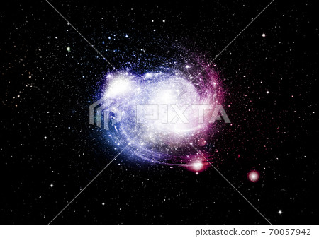 Stars, dust and gas nebula in a far galaxy Stars, dust and gas nebula in a far galaxy 70057942