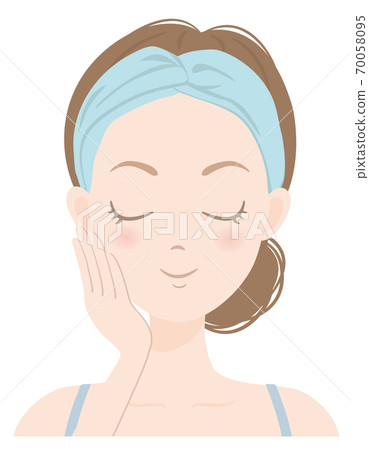 Female skin care A_02 A woman who looks comfortable Female skin care A_02 A woman who looks comfortable 70058095