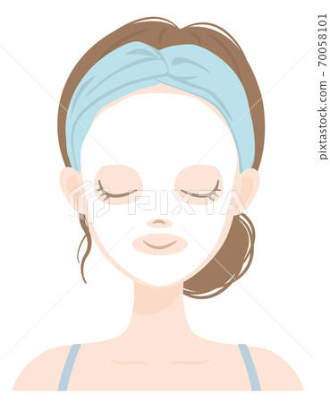 Women's skin care A_05 Women wearing sheet masks Women's skin care A_05 Women wearing sheet masks 70058101