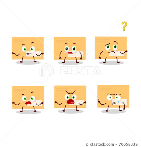 Cartoon character of brown rectangle envelope with what expression Cartoon character of brown rectangle envelope with what expression 70058339