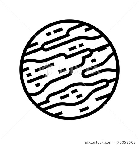 mars planet line icon vector black illustration mars planet line icon vector black illustration 70058503