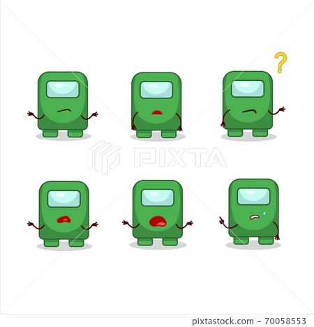 Cartoon character of among us green with what expression Cartoon character of among us green with what expression 70058553