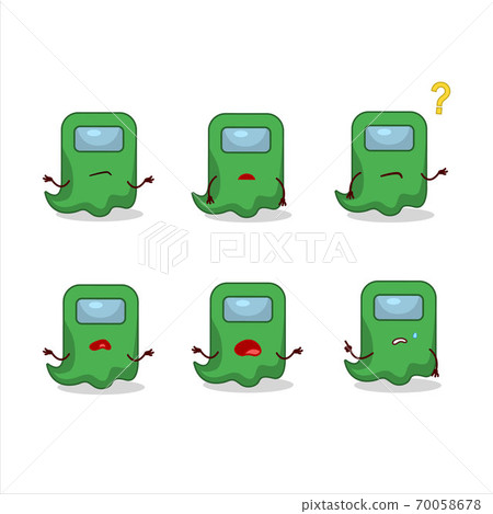 Cartoon character of ghost among us green with what expression Cartoon character of ghost among us green with what expression 70058678