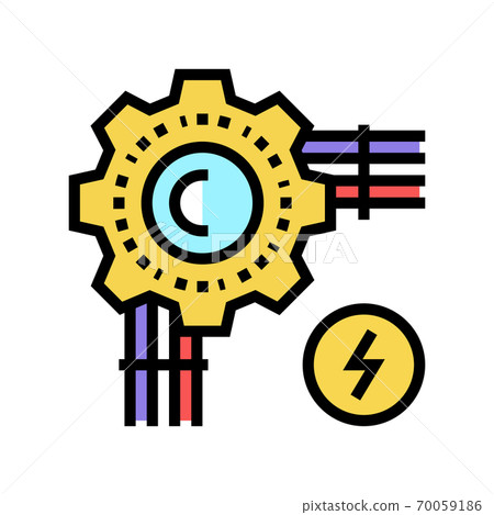 electrical wire color icon vector flat illustration electrical wire color icon vector flat illustration 70059186