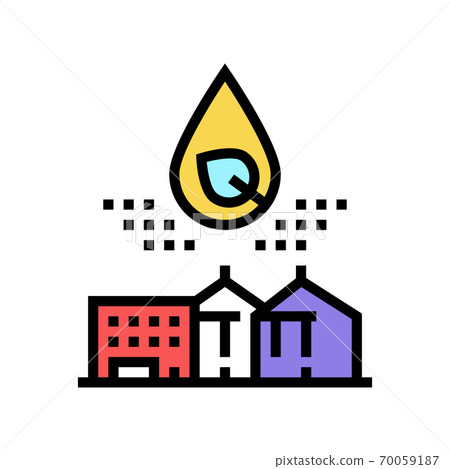 city ecological water color icon vector illustration city ecological water color icon vector illustration 70059187
