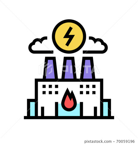 energy factory color icon vector flat illustration energy factory color icon vector flat illustration 70059196