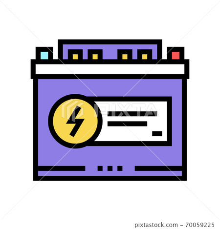 electrical battery color icon vector flat illustration electrical battery color icon vector flat illustration 70059225