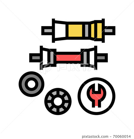 bottom bracket carriage elimination color icon vector illustration 70060054