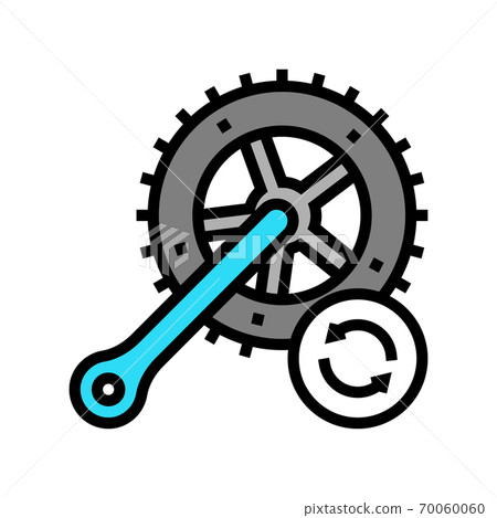 bicycle connecting rods replacement color icon vector illustration bicycle connecting rods replacement color icon vector illustration 70060060