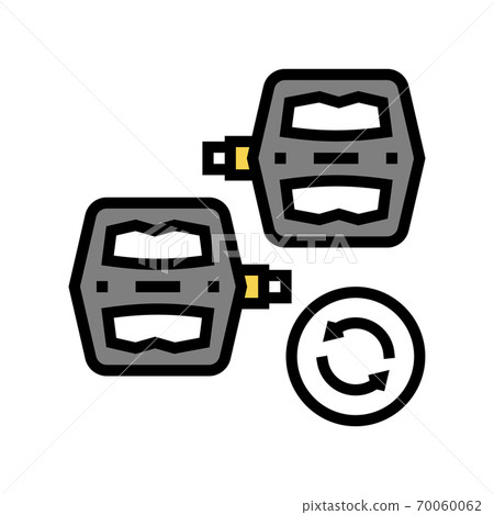 pedals replacement color icon vector flat illustration pedals replacement color icon vector flat illustration 70060062
