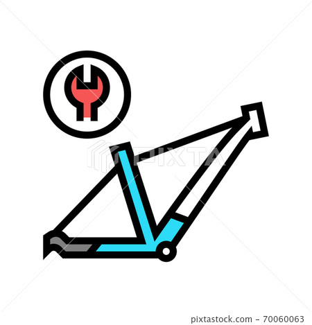 bicycle frame repair color icon vector illustration 70060063