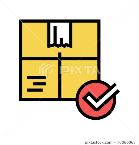 approved delivery color icon vector flat illustration approved delivery color icon vector flat illustration 70060065