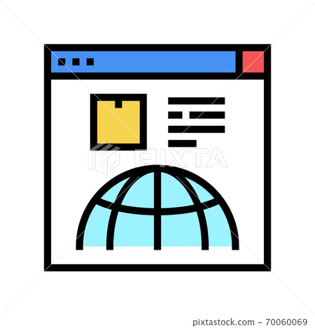 delivery service web site color icon vector illustration delivery service web site color icon vector illustration 70060069