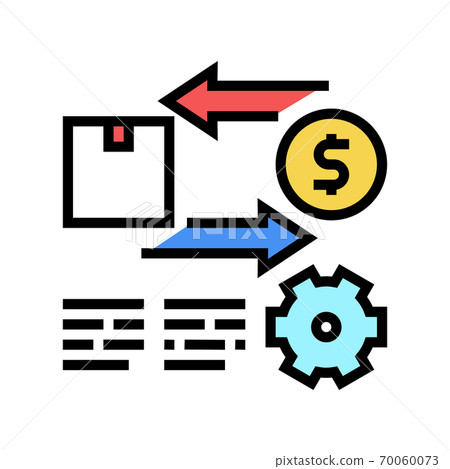 import and export service cost color icon vector illustration import and export service cost color icon vector illustration 70060073
