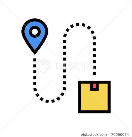 direction abd location delivery box color icon vector illustration direction abd location delivery box color icon vector illustration 70060074