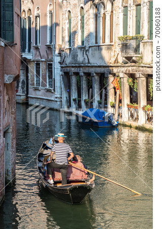 Venice Grand canal with gondolas, Italy in summer Venice Grand canal with gondolas, Italy in summer 70060188