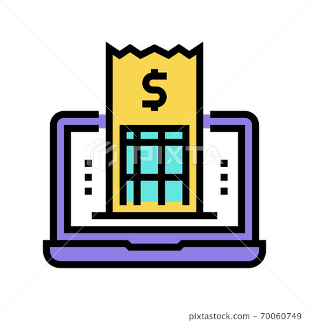 purchase report discharge laptop screen color icon vector illustration purchase report discharge laptop screen color icon vector illustration 70060749