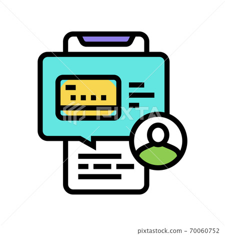 internet credit card color icon vector illustration internet credit card color icon vector illustration 70060752