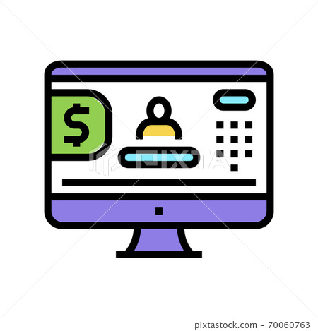 internet online banking color icon vector illustration internet online banking color icon vector illustration 70060763