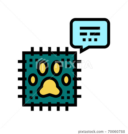 chip for pet color icon vector illustration 70060788