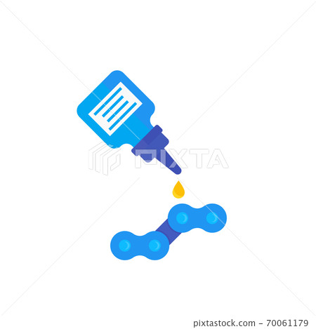 lubricant, oil for bike chain vector illustration lubricant, oil for bike chain vector illustration 70061179