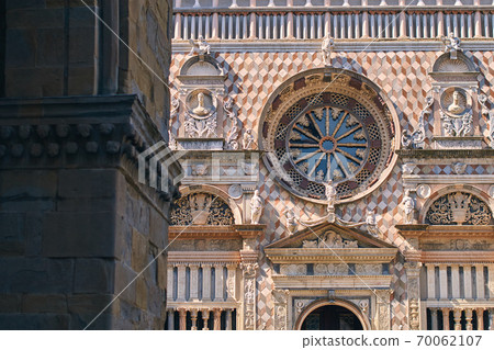 Architecture details of the Basilica of Santa Maria Maggiore built in 1137 in Romanesque style Architecture details of the Basilica of Santa Maria Maggiore built in 1137 in Romanesque style 70062107