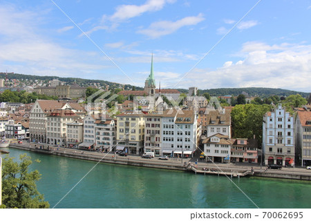 View of the old town from the hills of Lindenhof in Zurich View of the old town from the hills of Lindenhof in Zurich 70062695