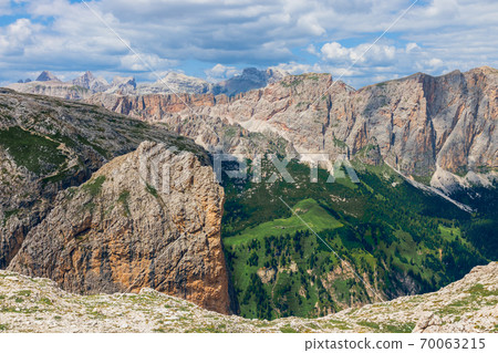 View of the Italian Alps, Italian Dolomites, Colfosco 70063215