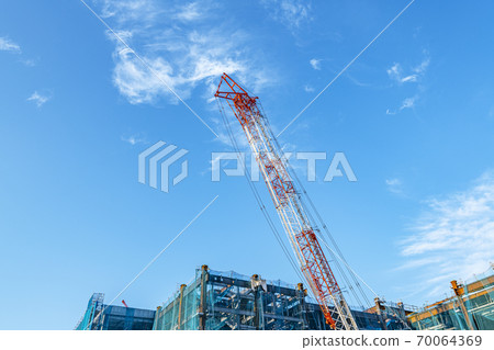 Construction site of skyscrapers 70064369