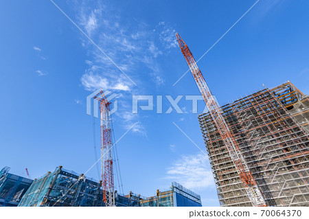 Construction site of skyscrapers 70064370